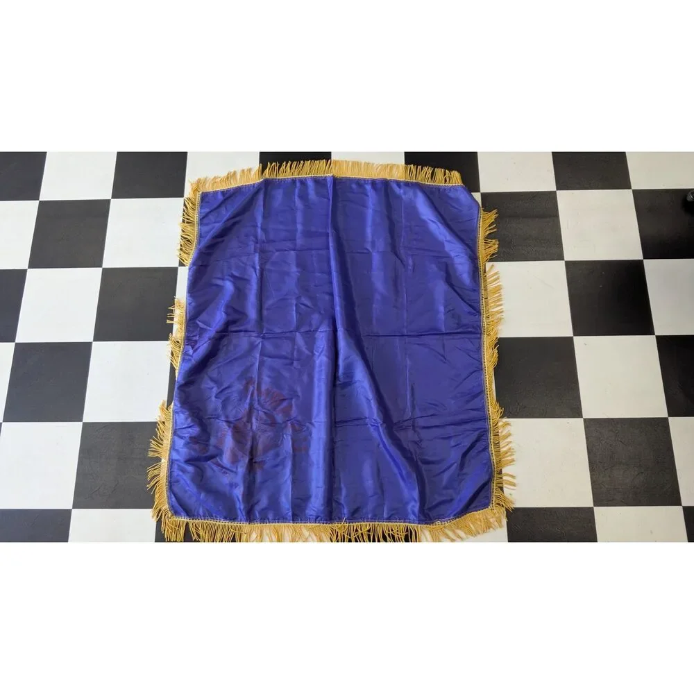 Vintage U.S. Army Camp Barkeley, Texas Ceremonial Satin Banner with Gold Fringe